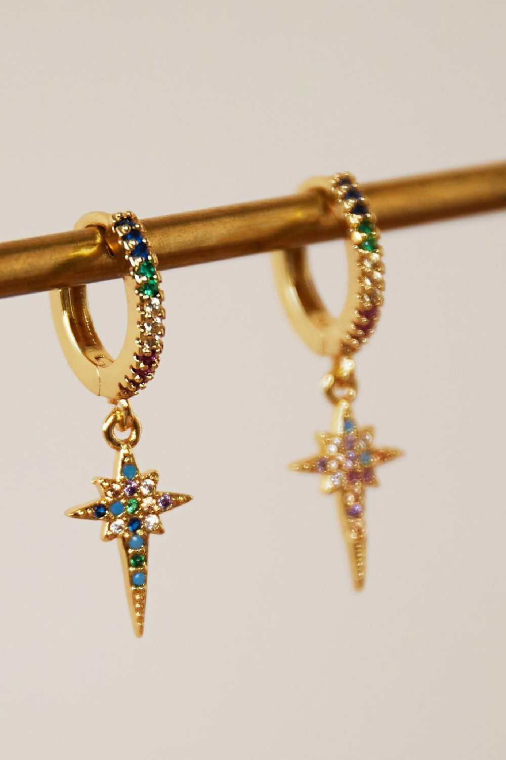 Earrings Colorful Star Color dorado Cobre Imagen4