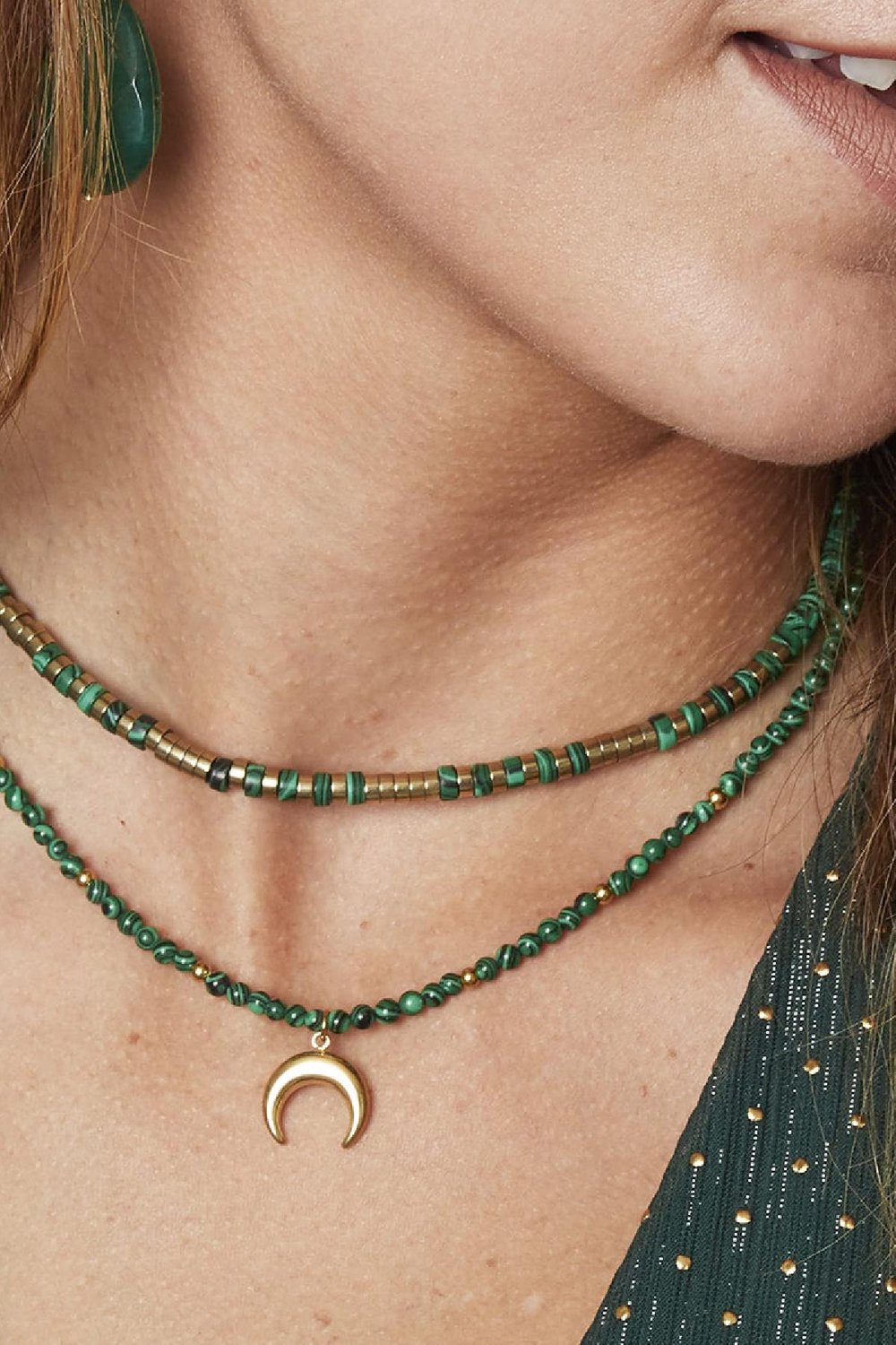 Halskette Power to the Stone Blau Kupfer Bild2