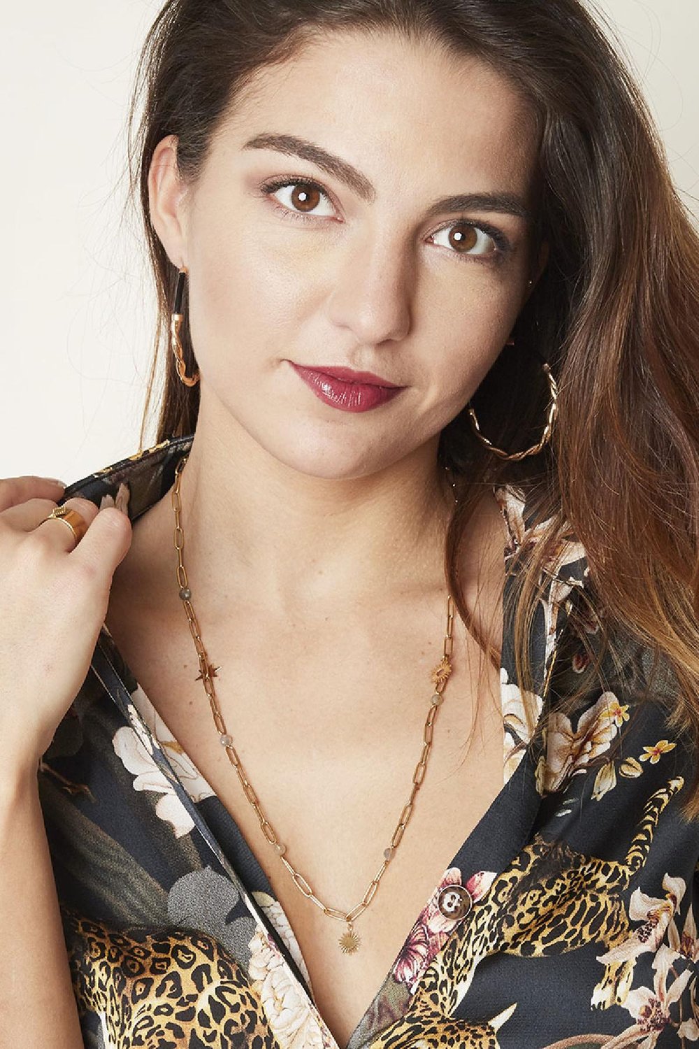 Collar Chained Universe Blanco Acero inoxidable Imagen2