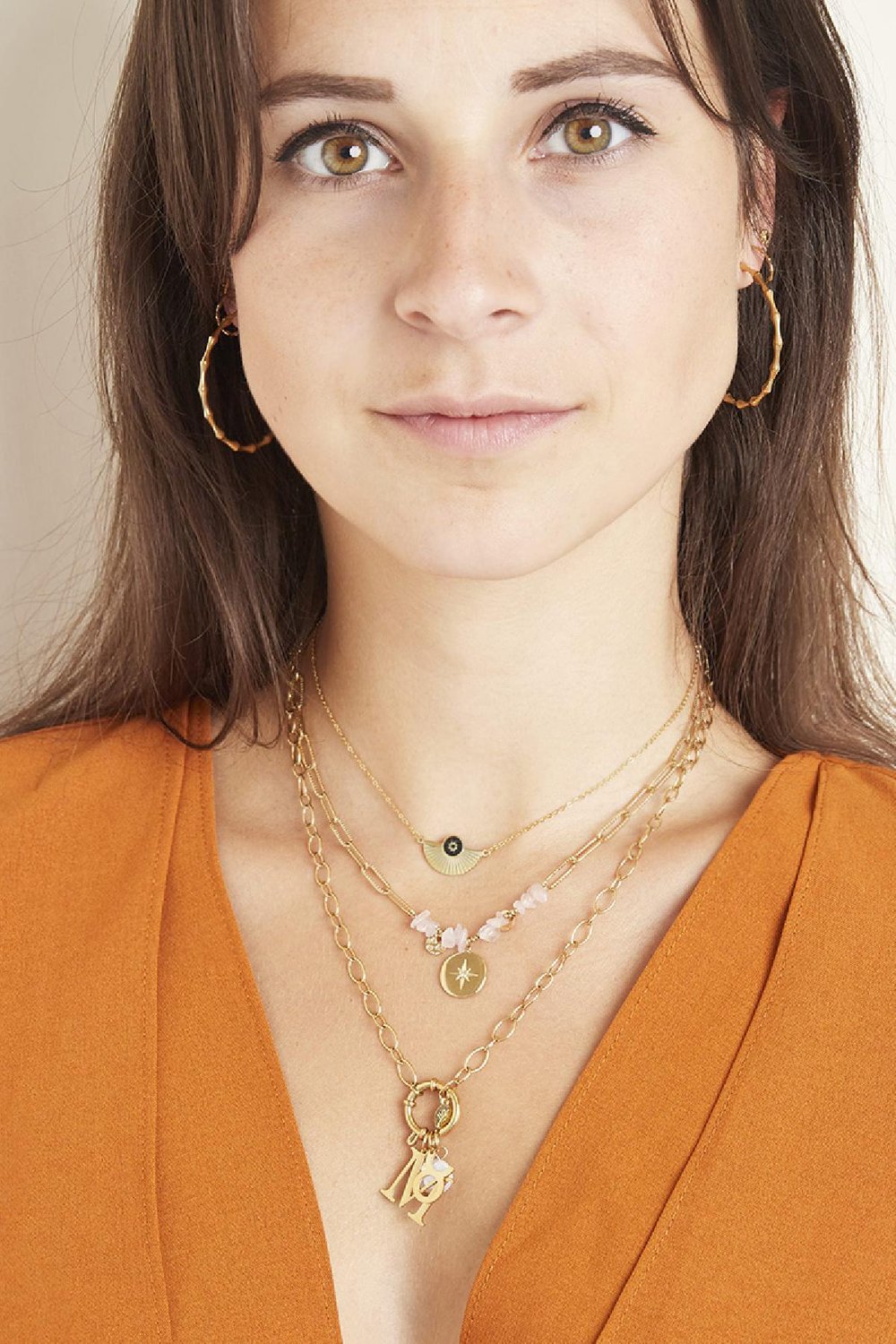 Collier Chain Ann Couleur or Acier inoxydable Image3