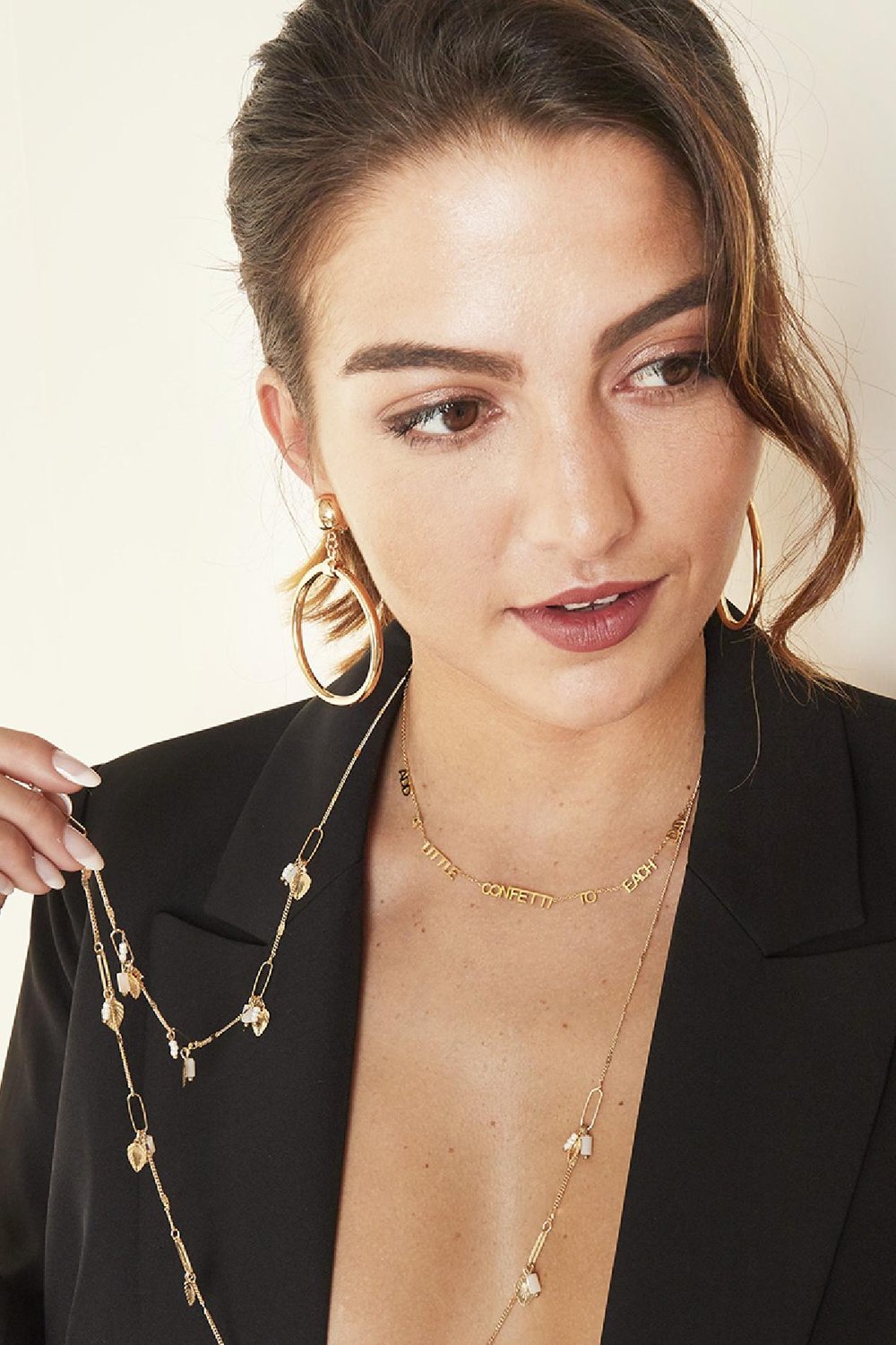 Collar Add A Little Confetti To Each Day Color dorado Acero inoxidable Imagen3