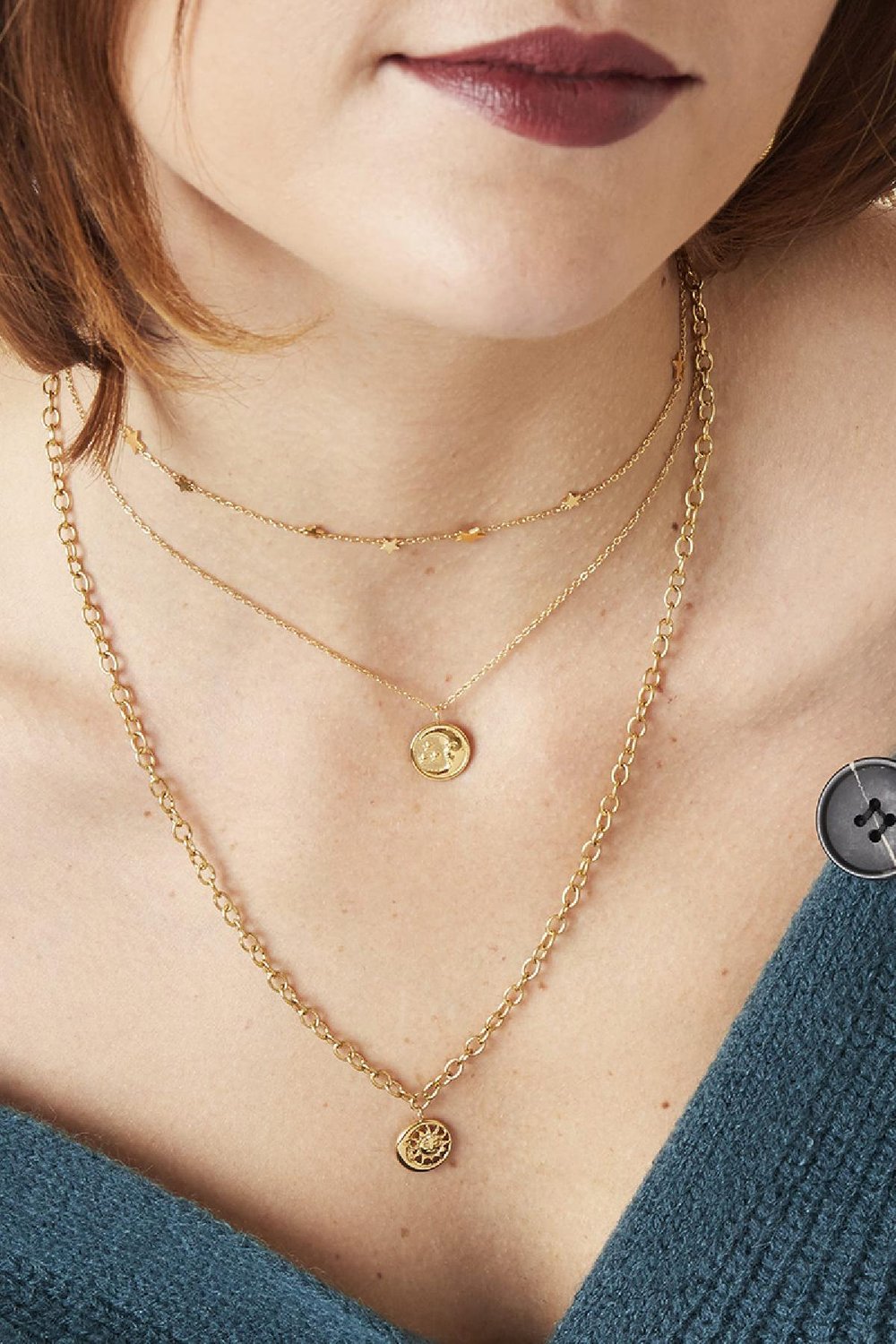 Halskette Glowing Moon Silber Edelstahl Bild2