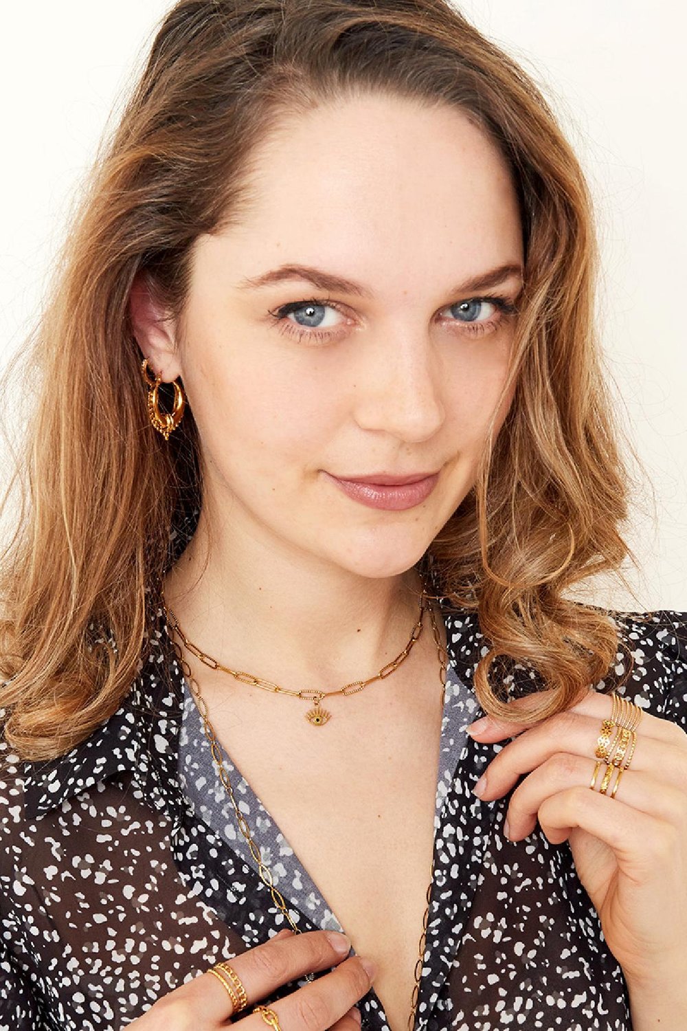 Halskette Surprise! Goldfarbe Edelstahl Bild2