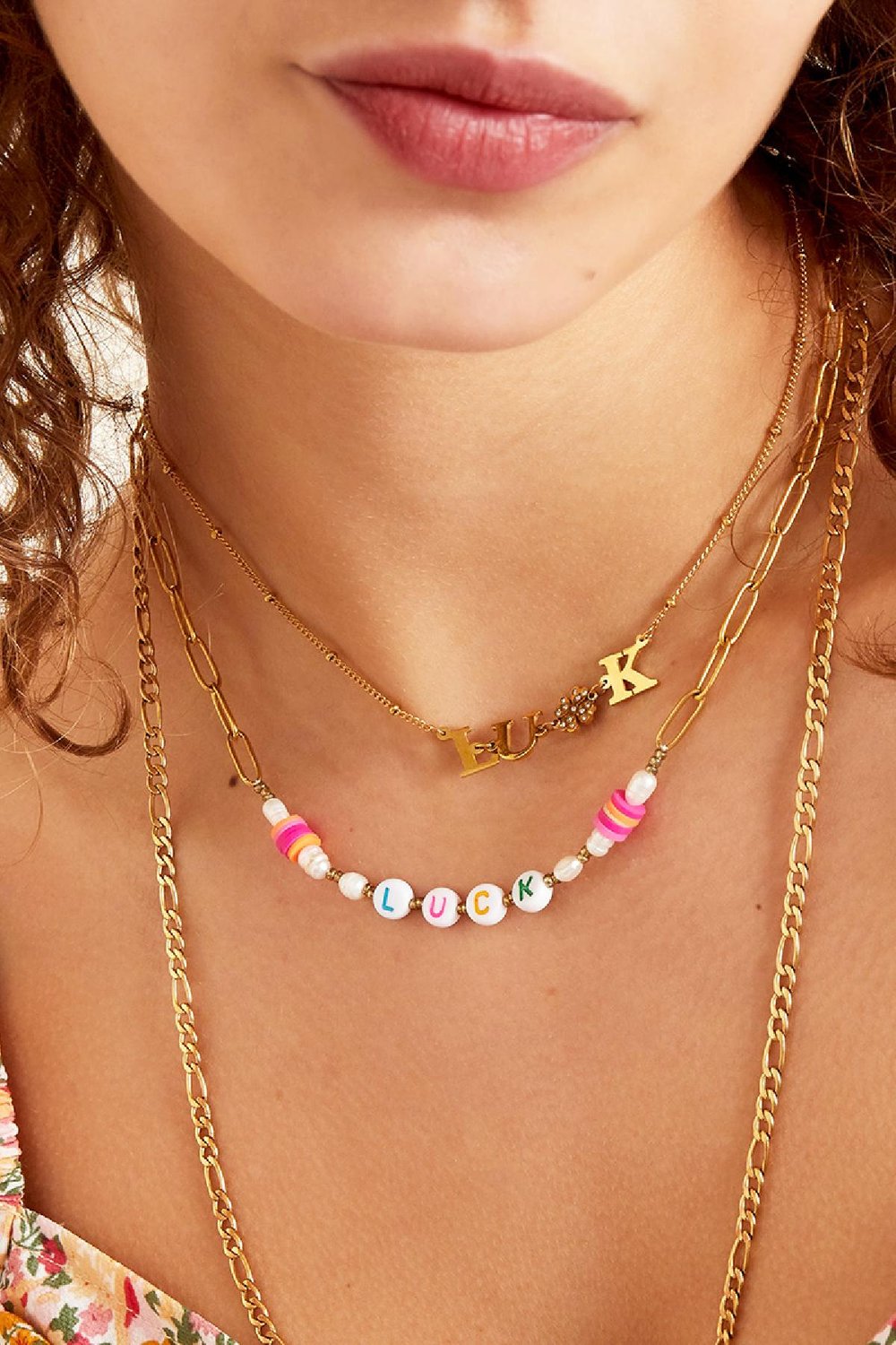 stainless steel necklace luck  Picture2