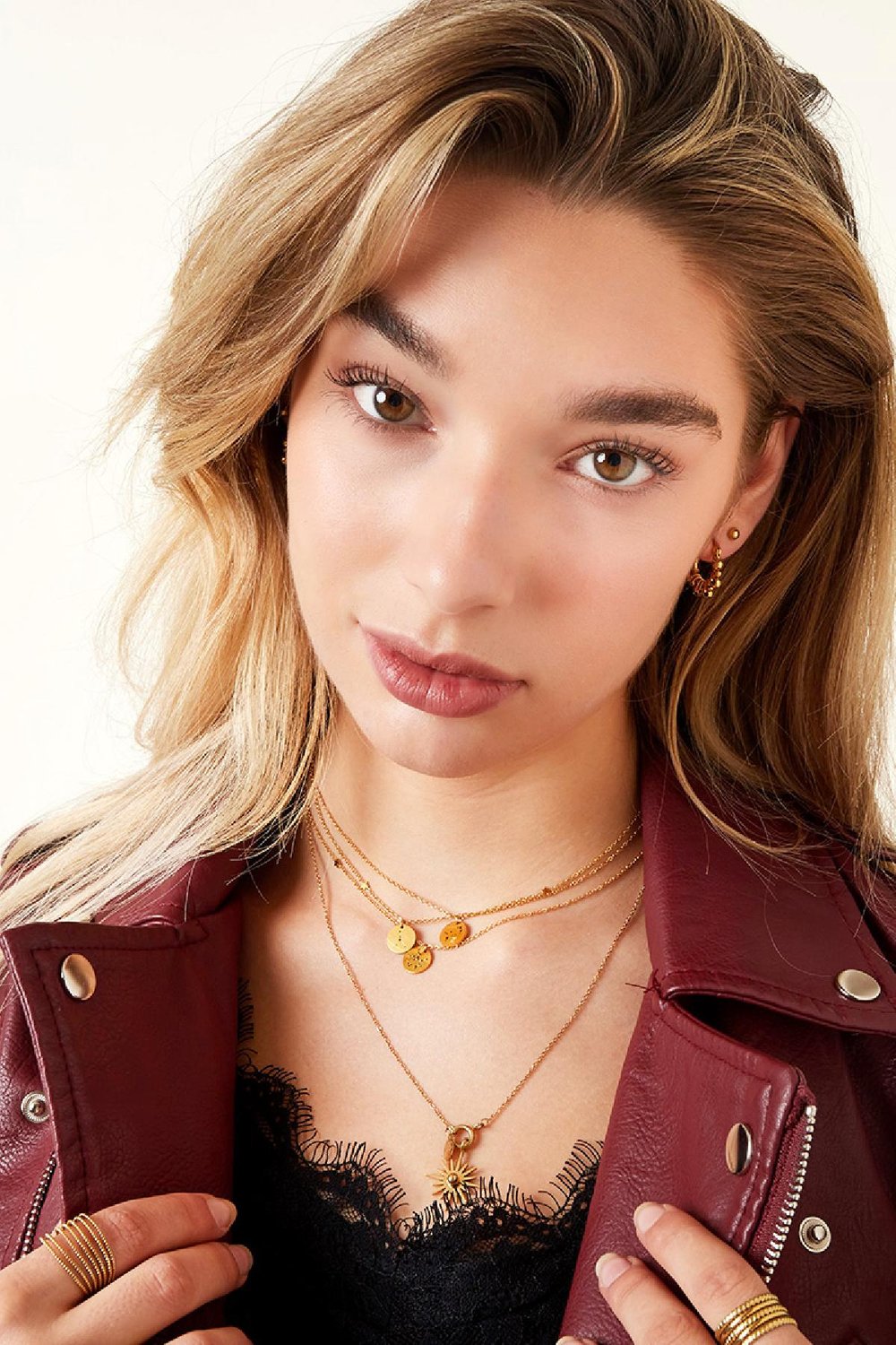 Ketting sterrenbeeld Ram Goud kleur Stainless Steel Afbeelding5