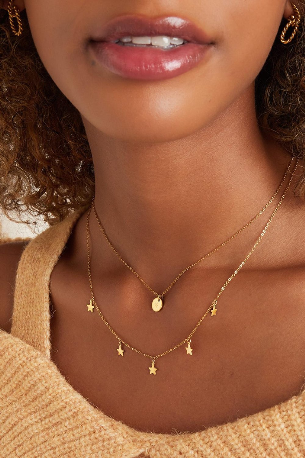 Halskette aus Edelstahl Silber Bild2