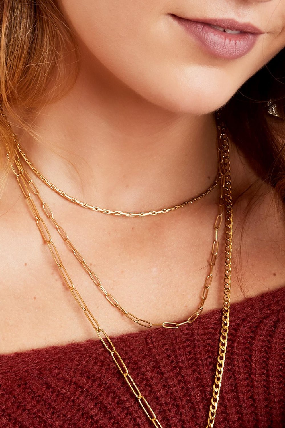 double stainless steel necklace Picture3