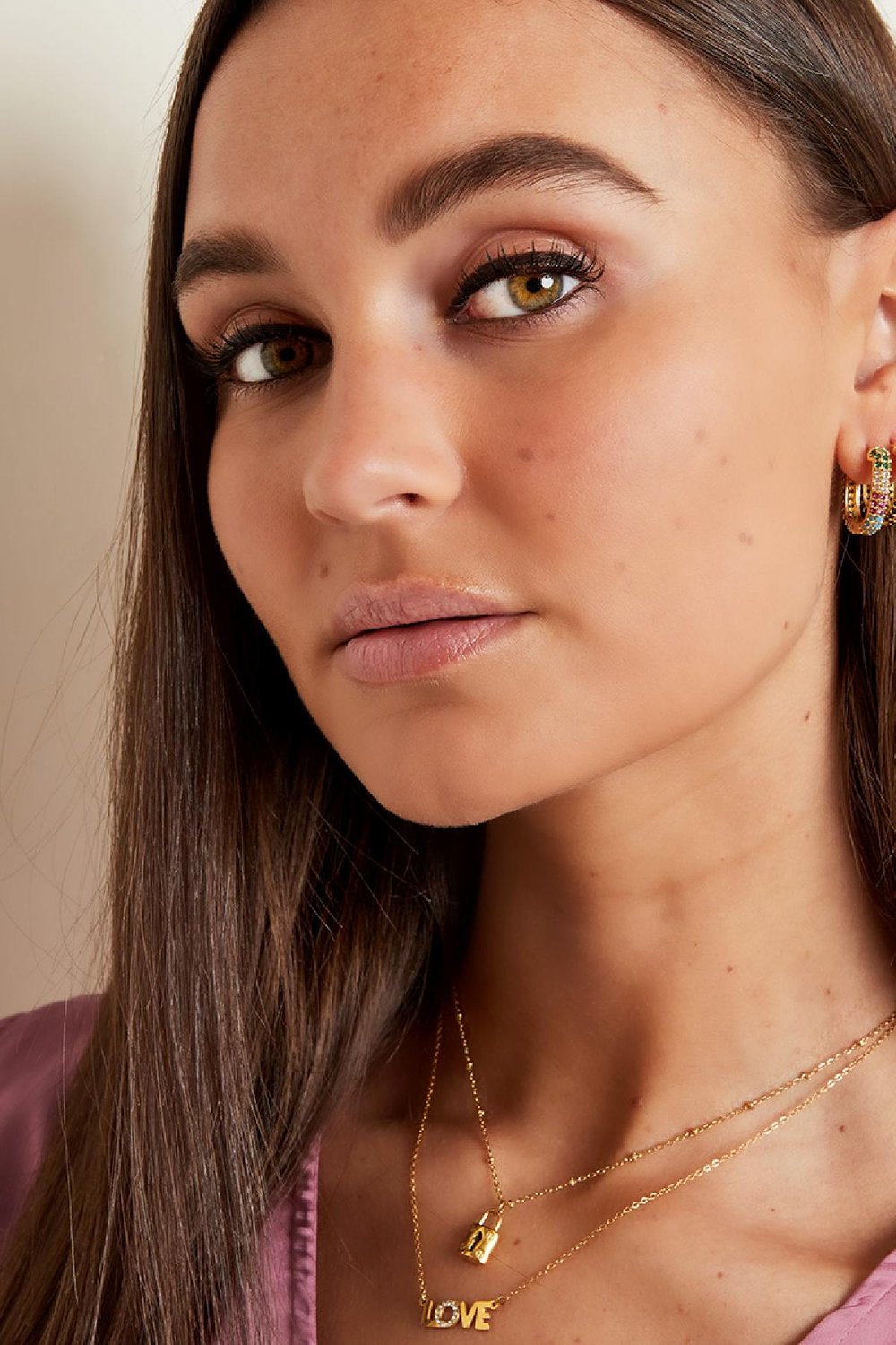 Edelstahlkette mit Schloss  Bild2