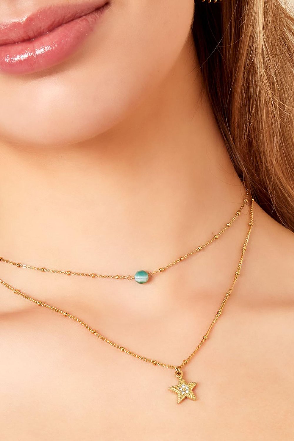 Sternennacht Halskette aus Edelstahl  Bild3