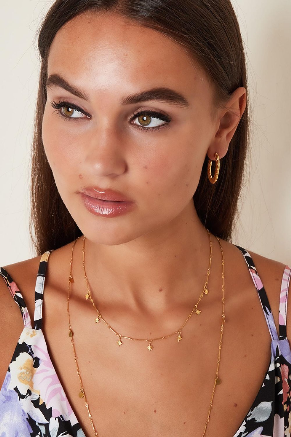 Necklace North Star Gold Color Stainless Steel Picture2