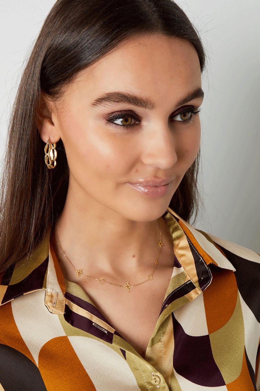 Necklace with charms Silver Color Stainless Steel Picture2