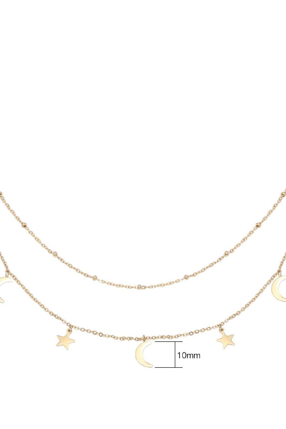 Ketting Beyond The Stars Goud kleur Stainless Steel Afbeelding6