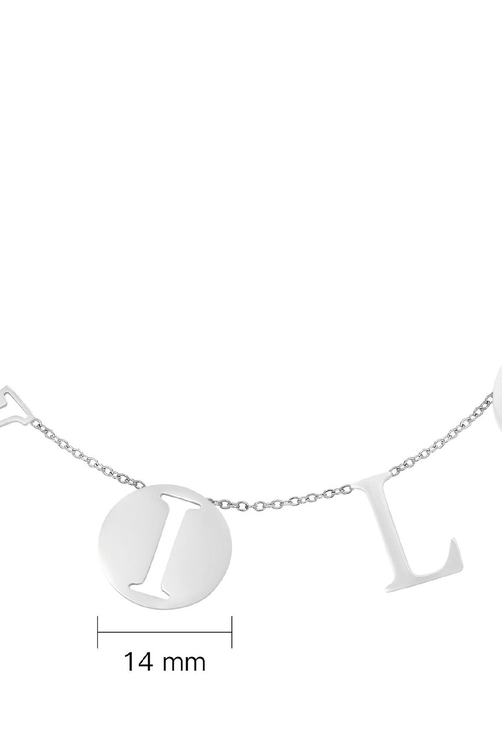 Necklace Letters Wild Silver Color Stainless Steel Picture2