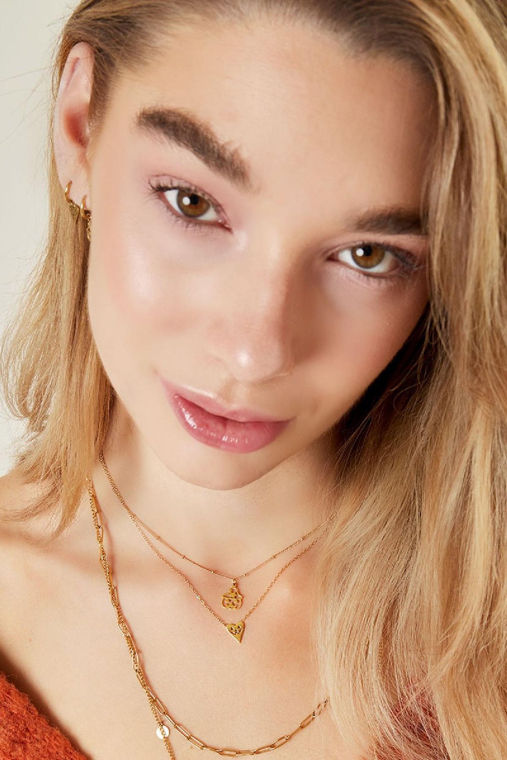 Collier en acier inoxydable coeur halloween Argenté Image2