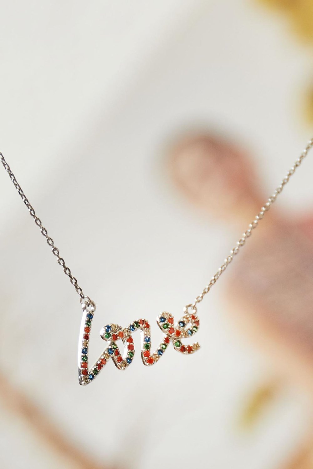 Collier Colorful Love Argenté Cuivré h5Image4