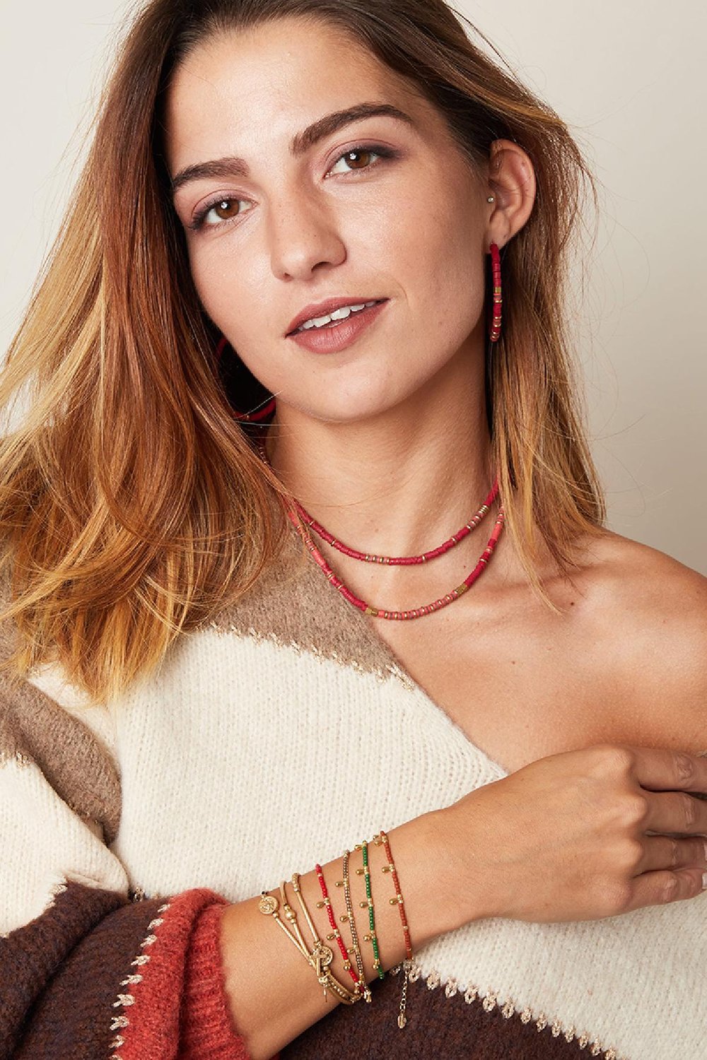 Halskette Brilliant Beads Grün Kupfer Bild2