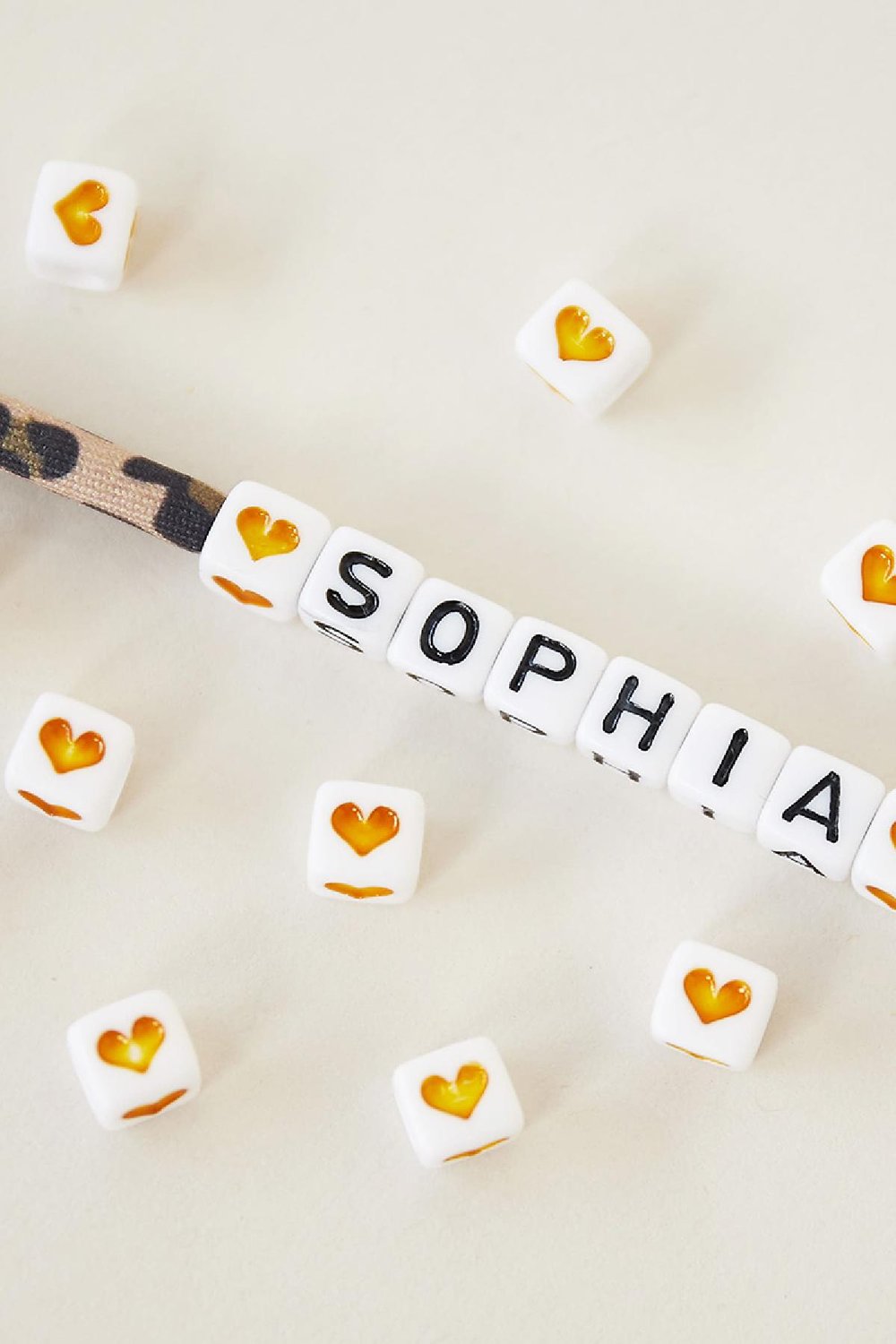 Cuentas DIY Heart - 6MM Amarillo Plástico Imagen2