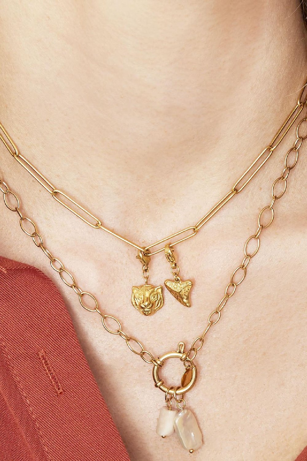 DIY Clasp Charm Tooth Argenté Acier inoxydable h5Image2