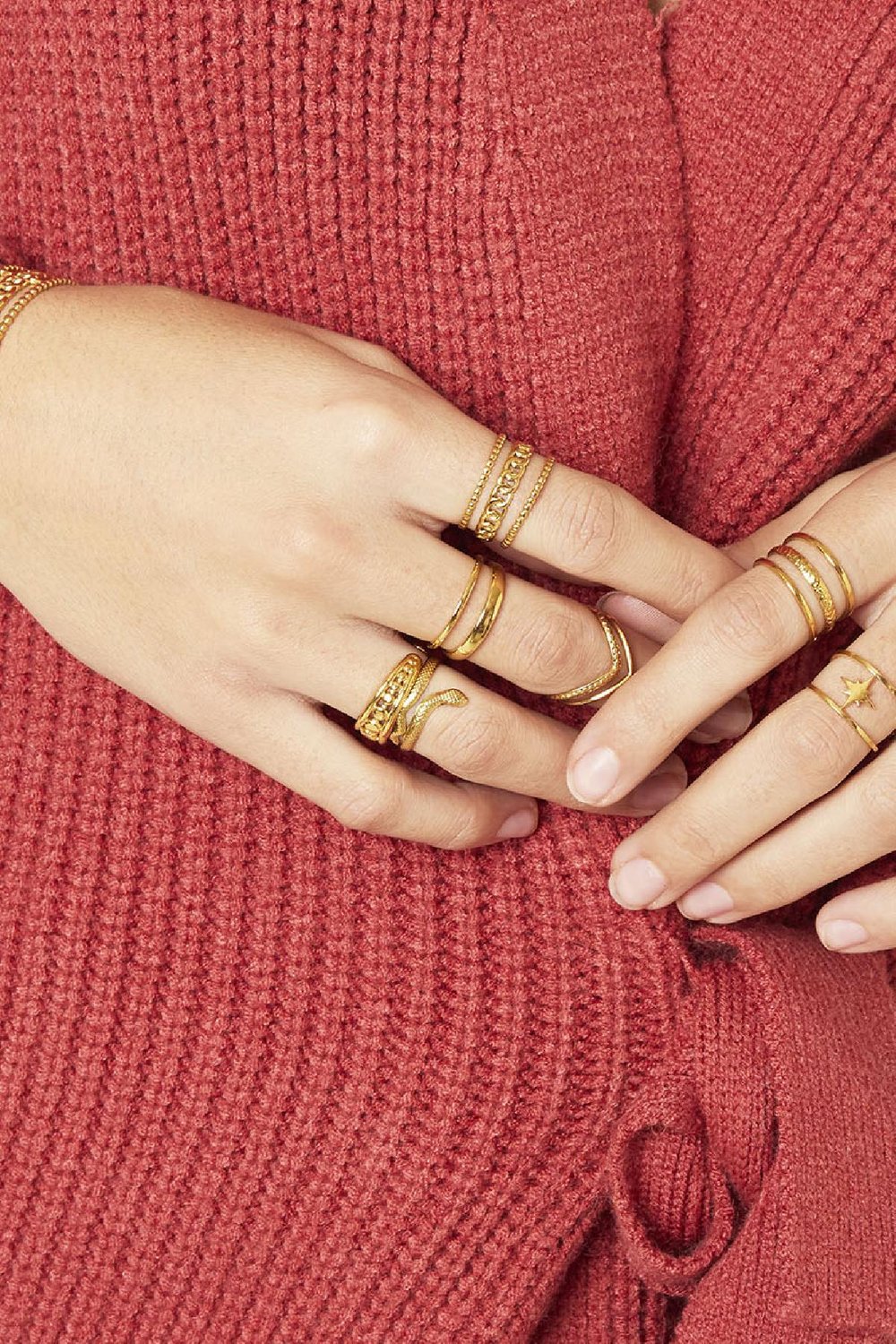 Anillo Sophie Color dorado Acero inoxidable One size h5Imagen2