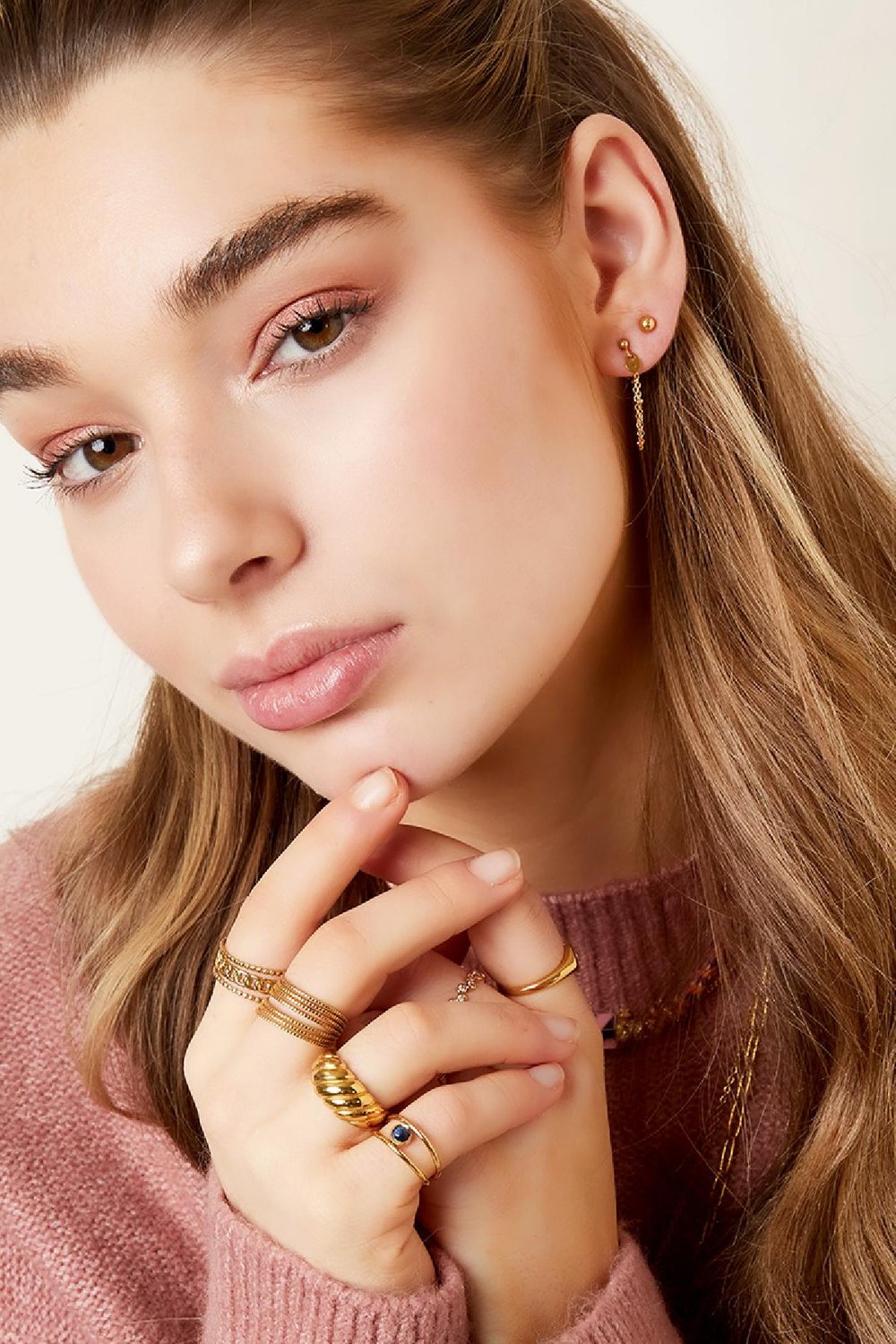 Stainless steel ring with enamel stone Silver Color 16 h5Picture3