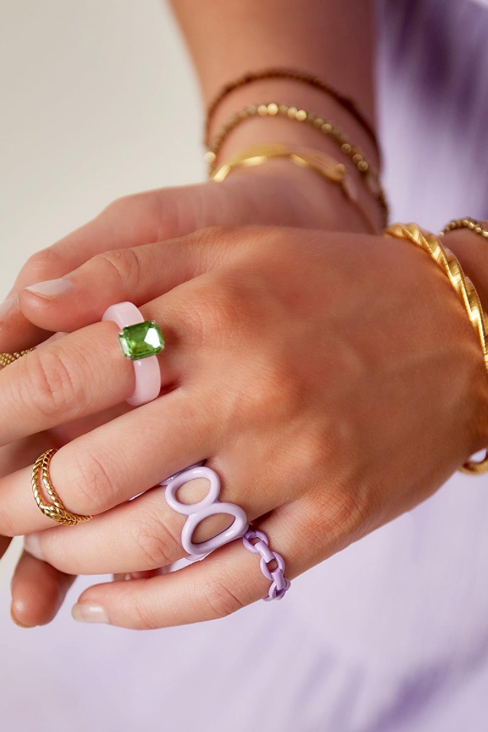 Verstellbare Süßigkeitenringkreise Blau Edelstahl One size h5Bild2