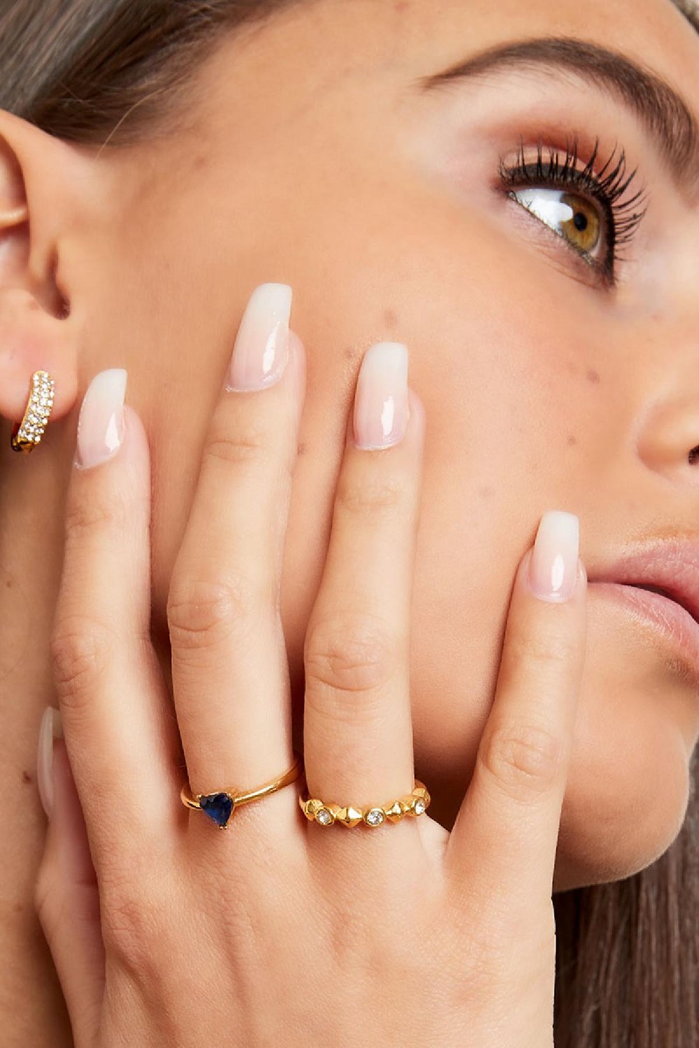 Ring Zirkon Herz Lila Edelstahl One size h5Bild2