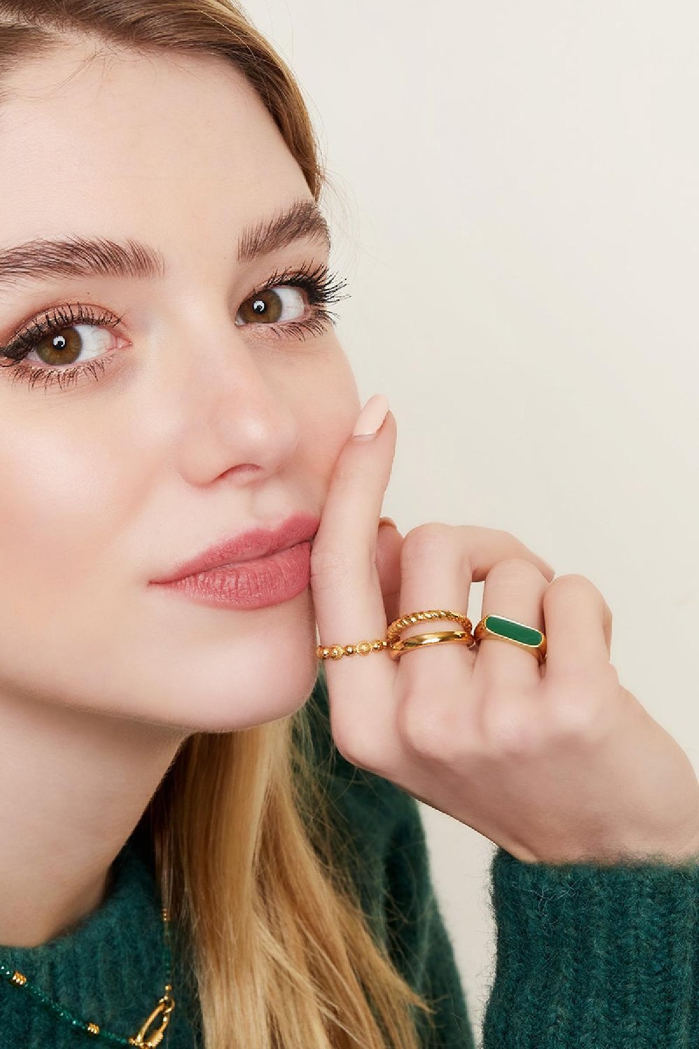 Anillo bola talla 17 Plata Acero inoxidable Imagen3