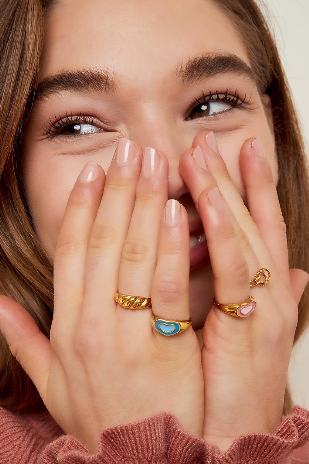 Siegelring Herz Rosa Edelstahl 16 Bild2