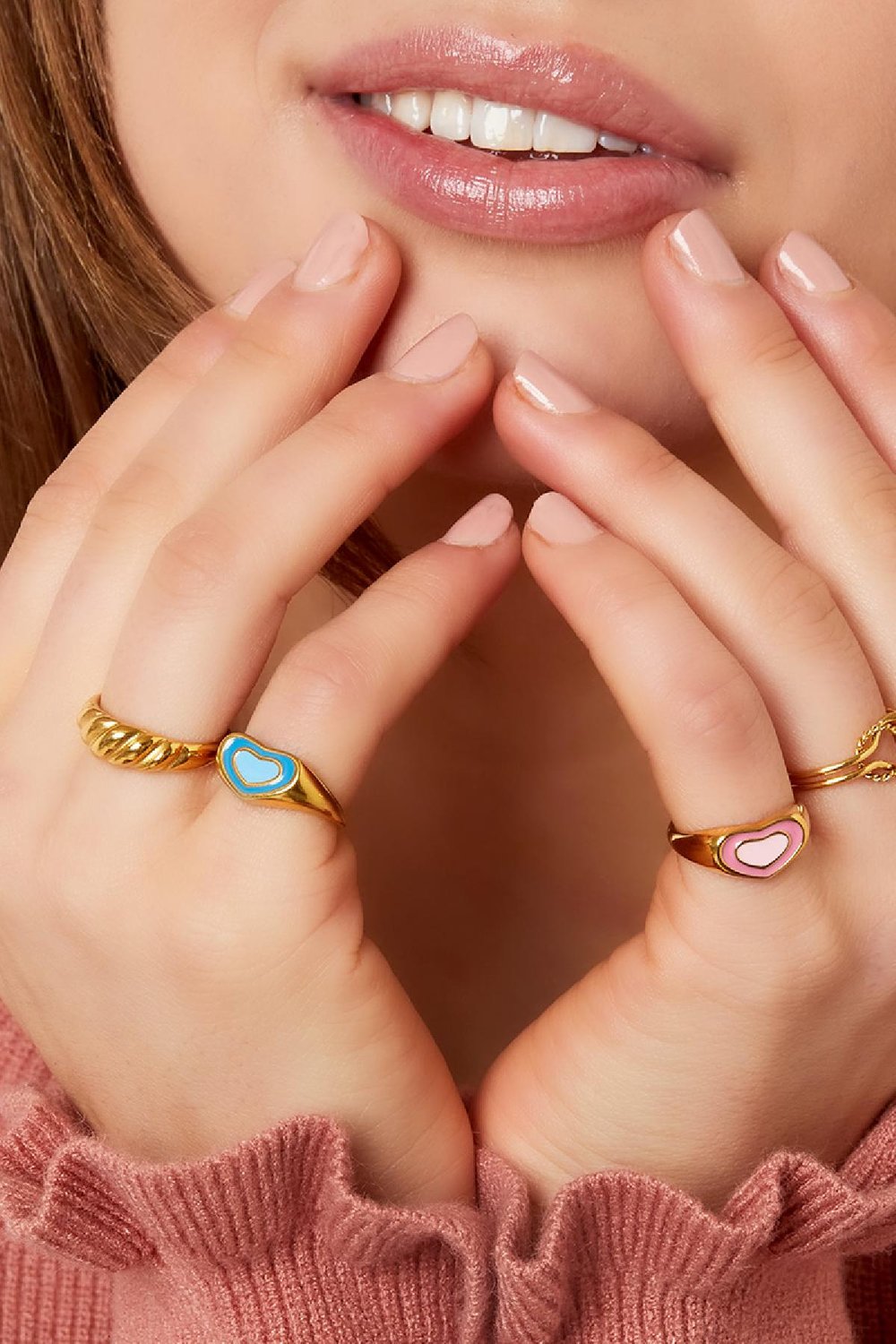 Siegelring Herz Rosa Edelstahl 16 Bild3