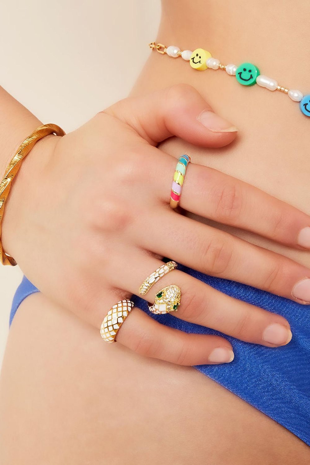 Verstellbarer Ring Goldfarbe Kupfer One size h5Bild2