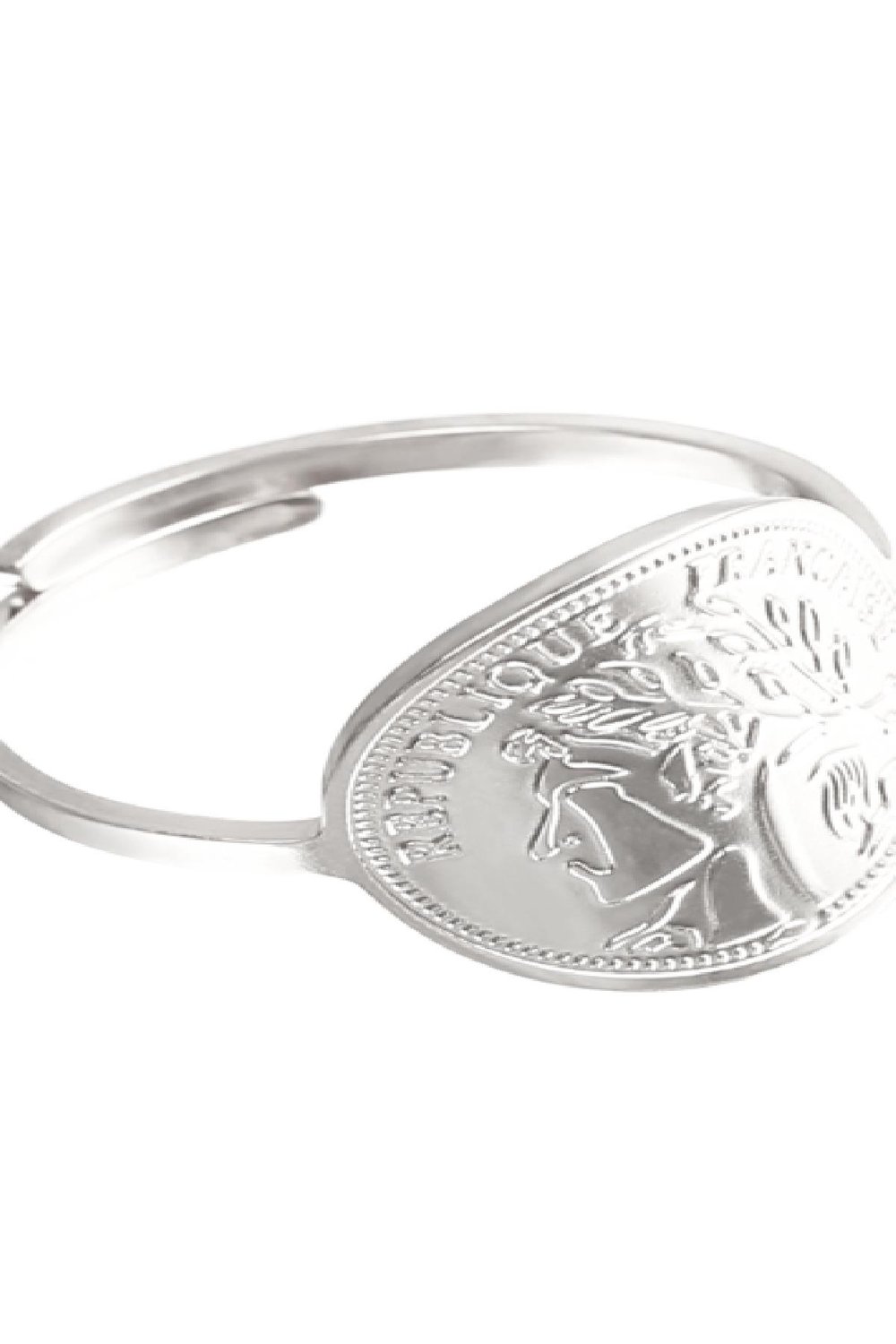 Ring French Style Zilver Stainless Steel One size h5Afbeelding2