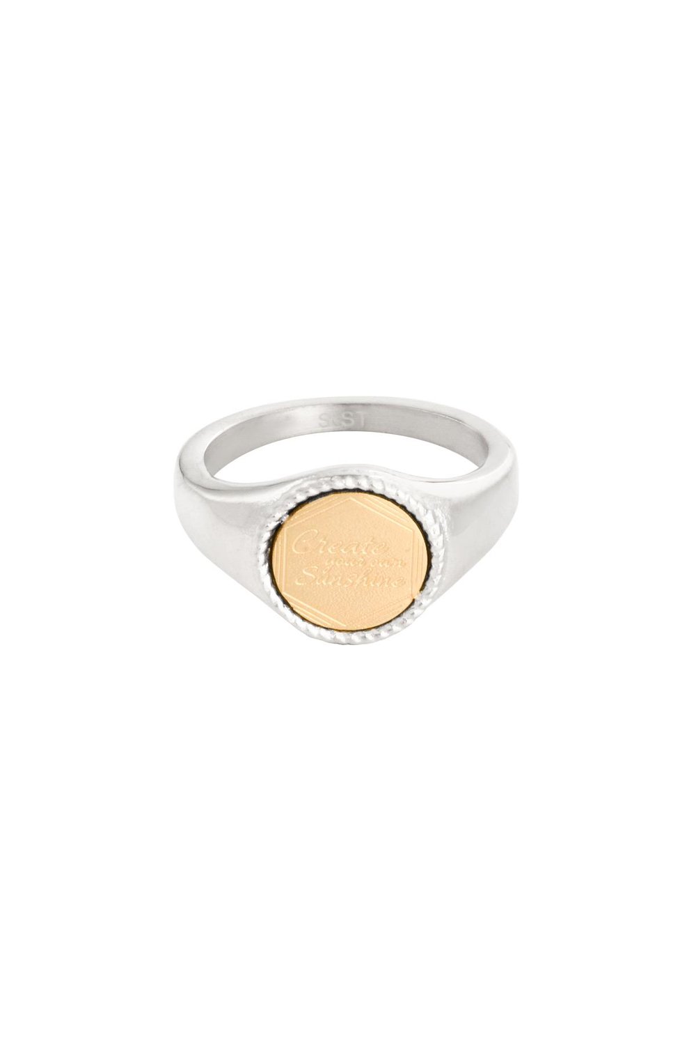 Ring Create your own Sunshine #16 Silver Color Stainless Steel