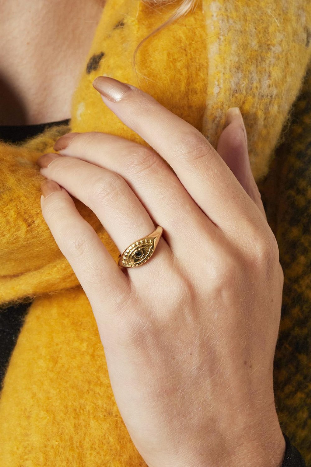 Ring Curious Eye #16 Couleur or Acier inoxydable h5Image2