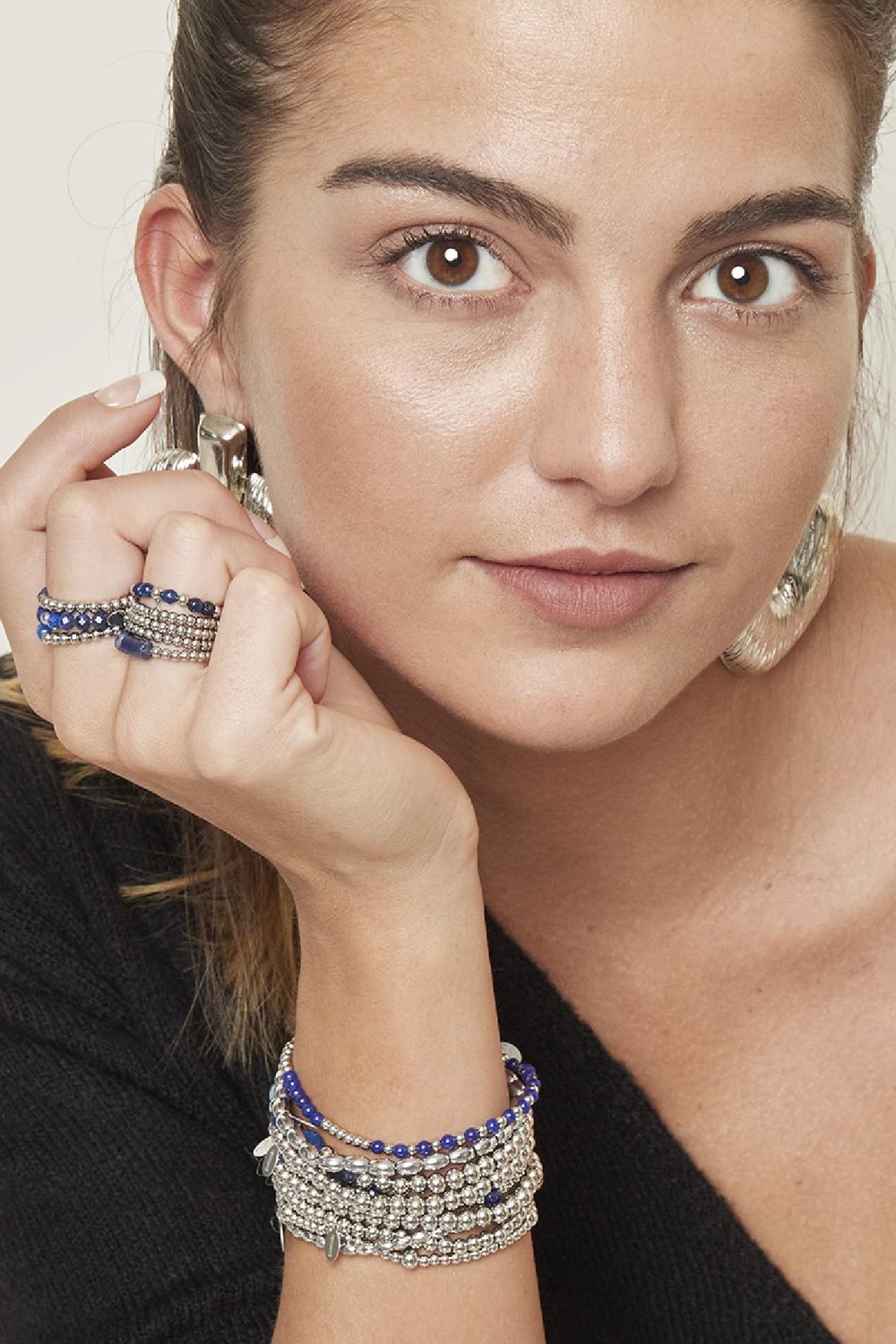 Display Ring Roll Blue Bleu & Argenté Acier inoxydable h5Image2