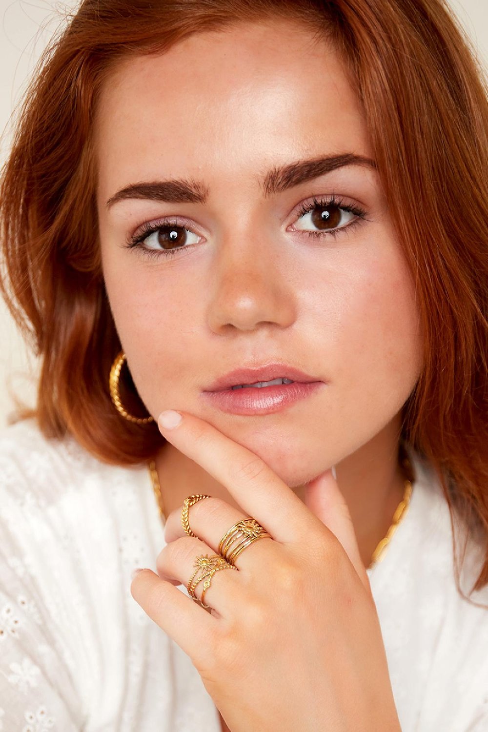 Edelstahlring Goldfarbe One size Bild3