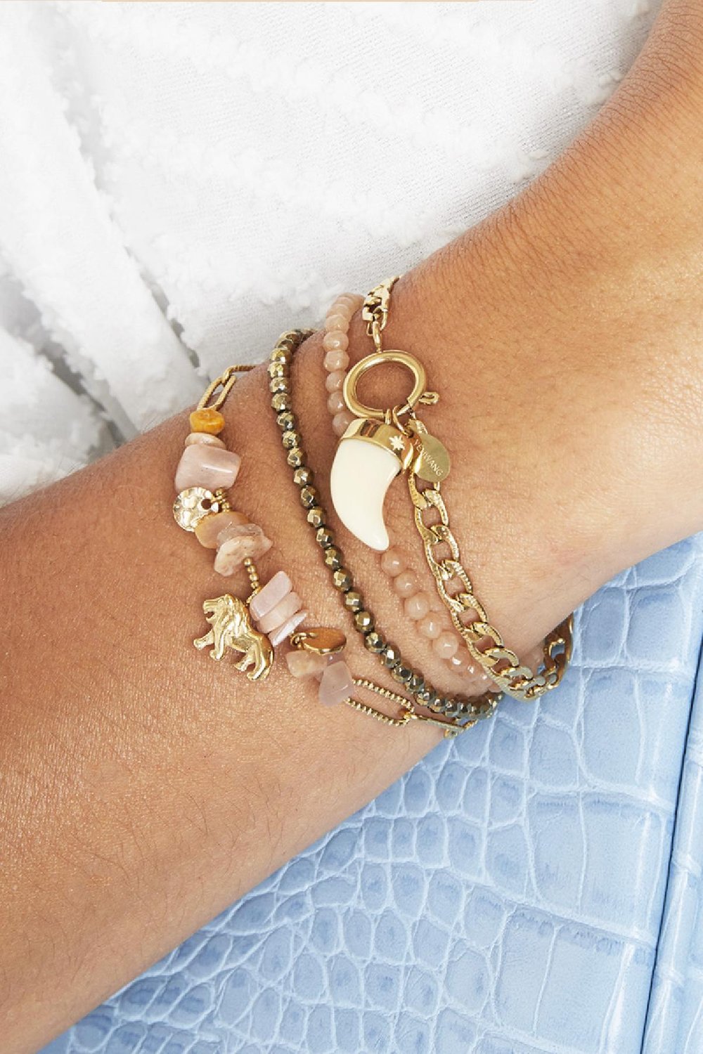 Armband Ivory Horn Zilver Stainless Steel Afbeelding4