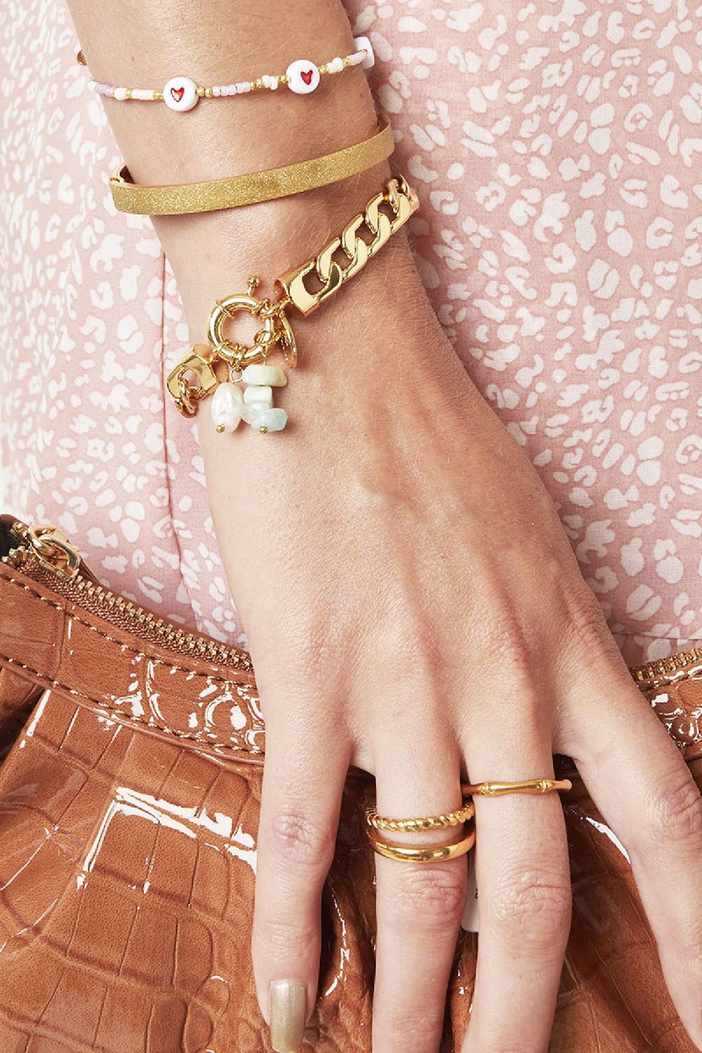Armband Chain Nina Silber Kupfer Bild2