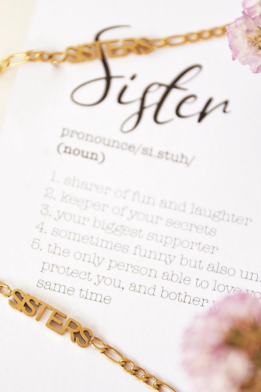 Bracciale Sisters Forever Friends Gold Stainless Steel Immagine3
