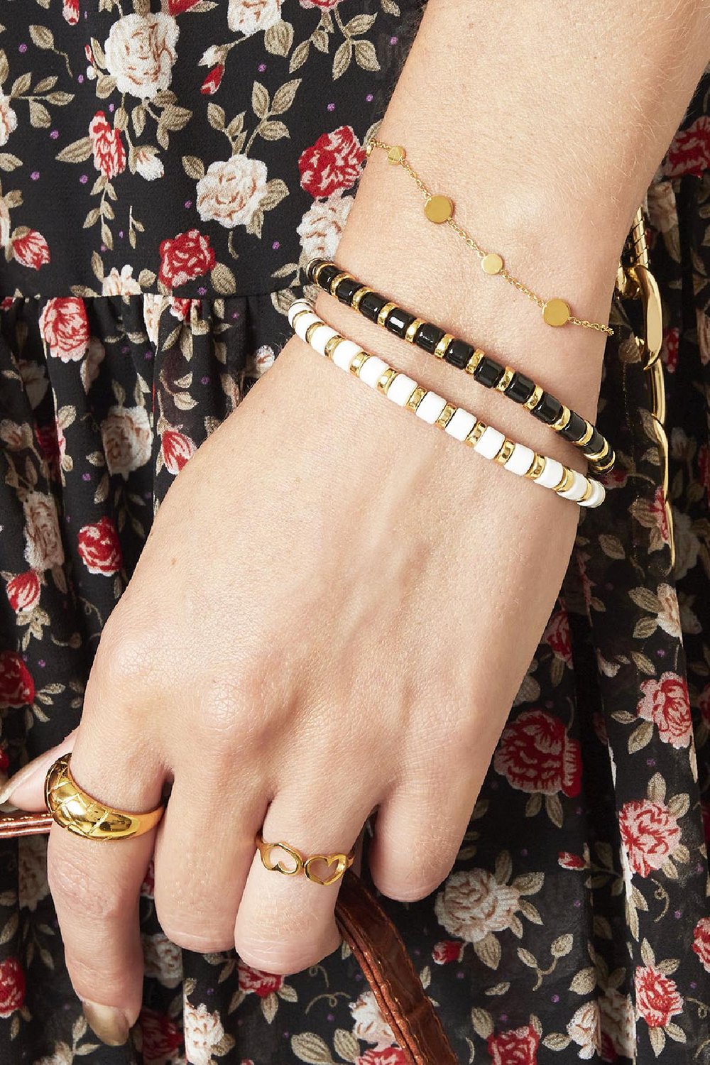 Pulsera Row Coins Circle Plata Acero inoxidable Imagen2