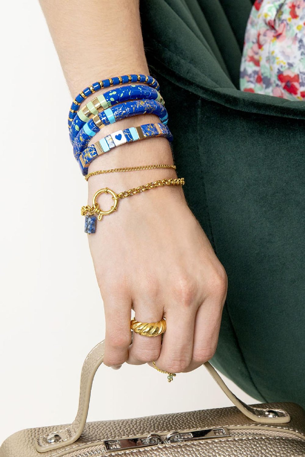 Bracelet Marble Heart Rouge Métal Image2