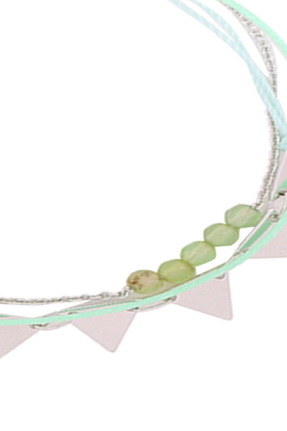 bracelet triangle beads green  Picture2