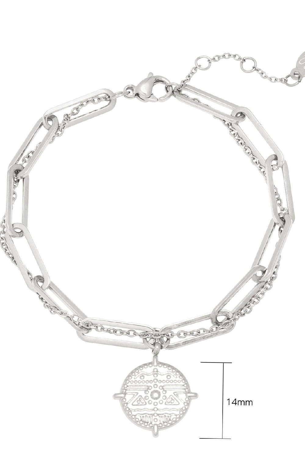 Armband Thick and Thin - Aztec Tribe Zilver Stainless Steel Afbeelding2