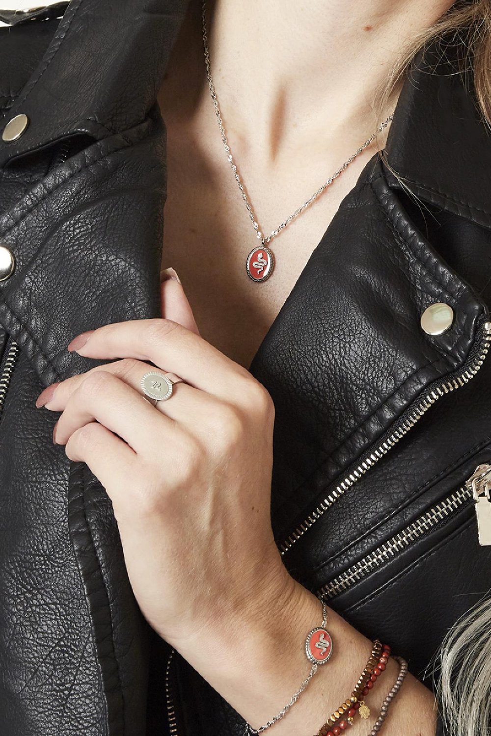 Armband Serpent Oranje Stainless Steel h5Afbeelding3