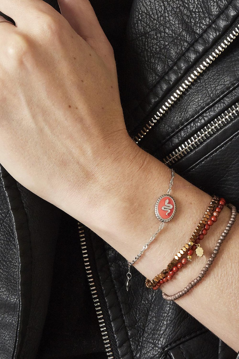 Armband Serpent Oranje Stainless Steel h5Afbeelding4