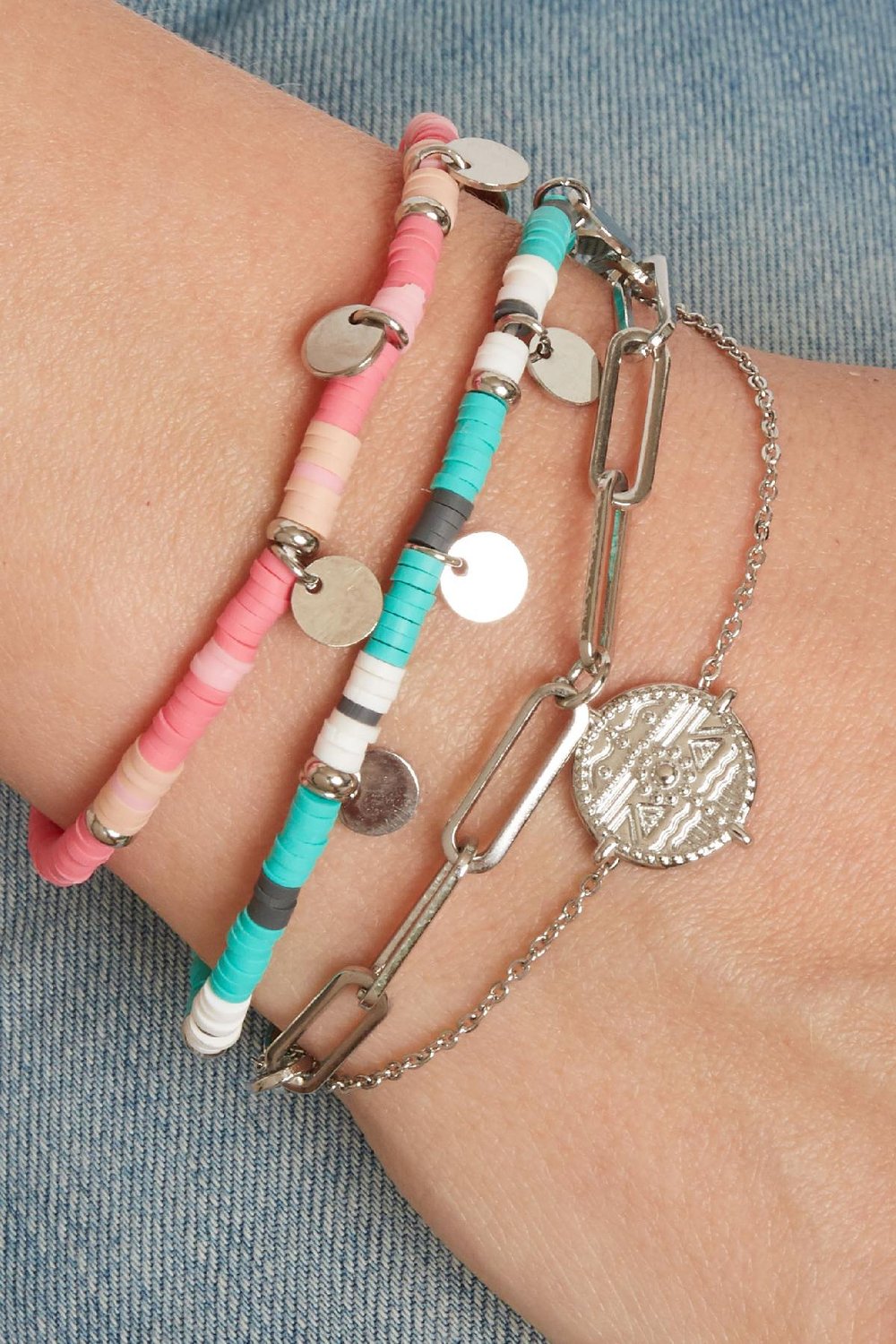 Armband Thick and Thin - Aztec Tribe Zilver Stainless Steel Afbeelding3