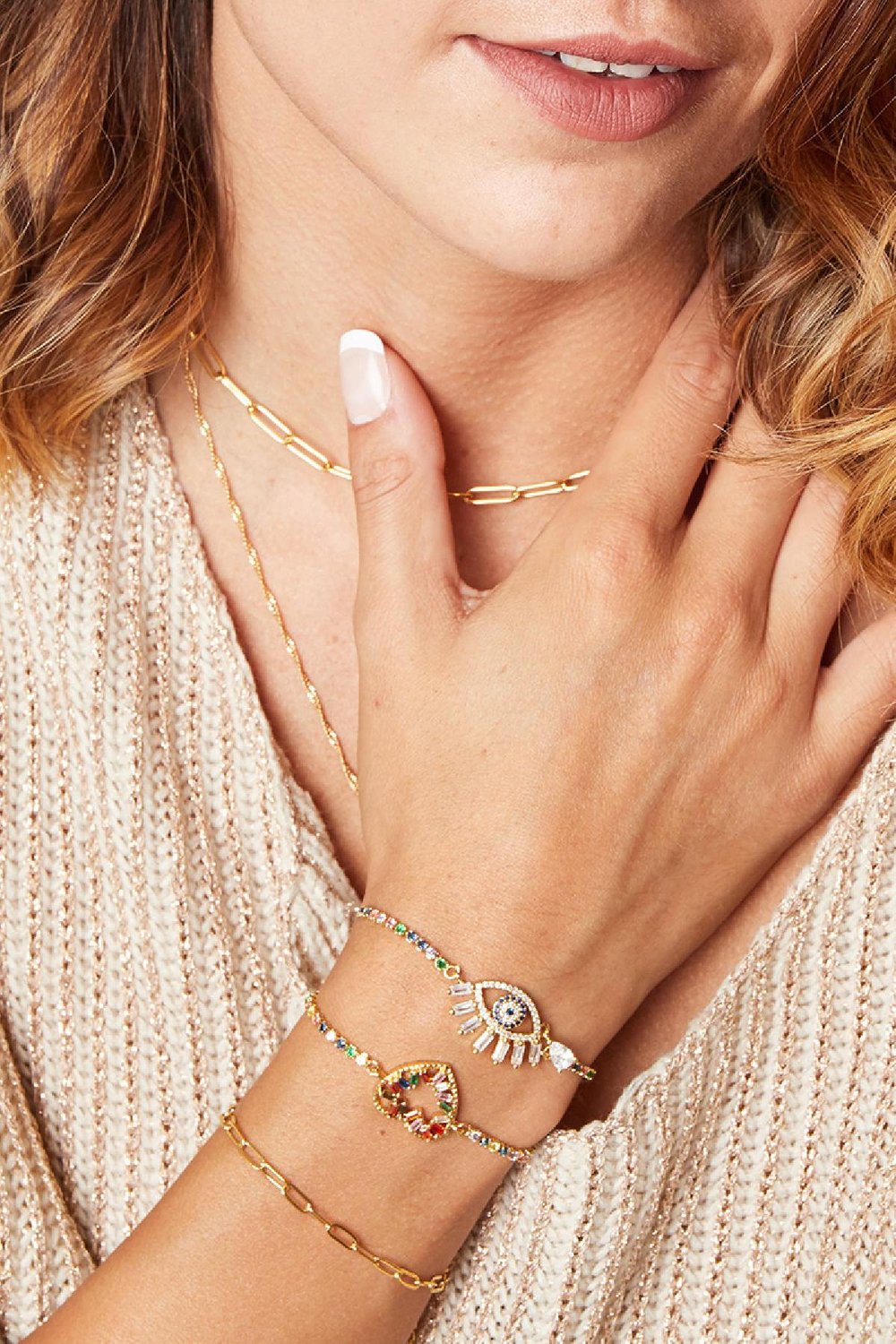 Bracelet Chained Up Silver Color Stainless Steel h5Picture2