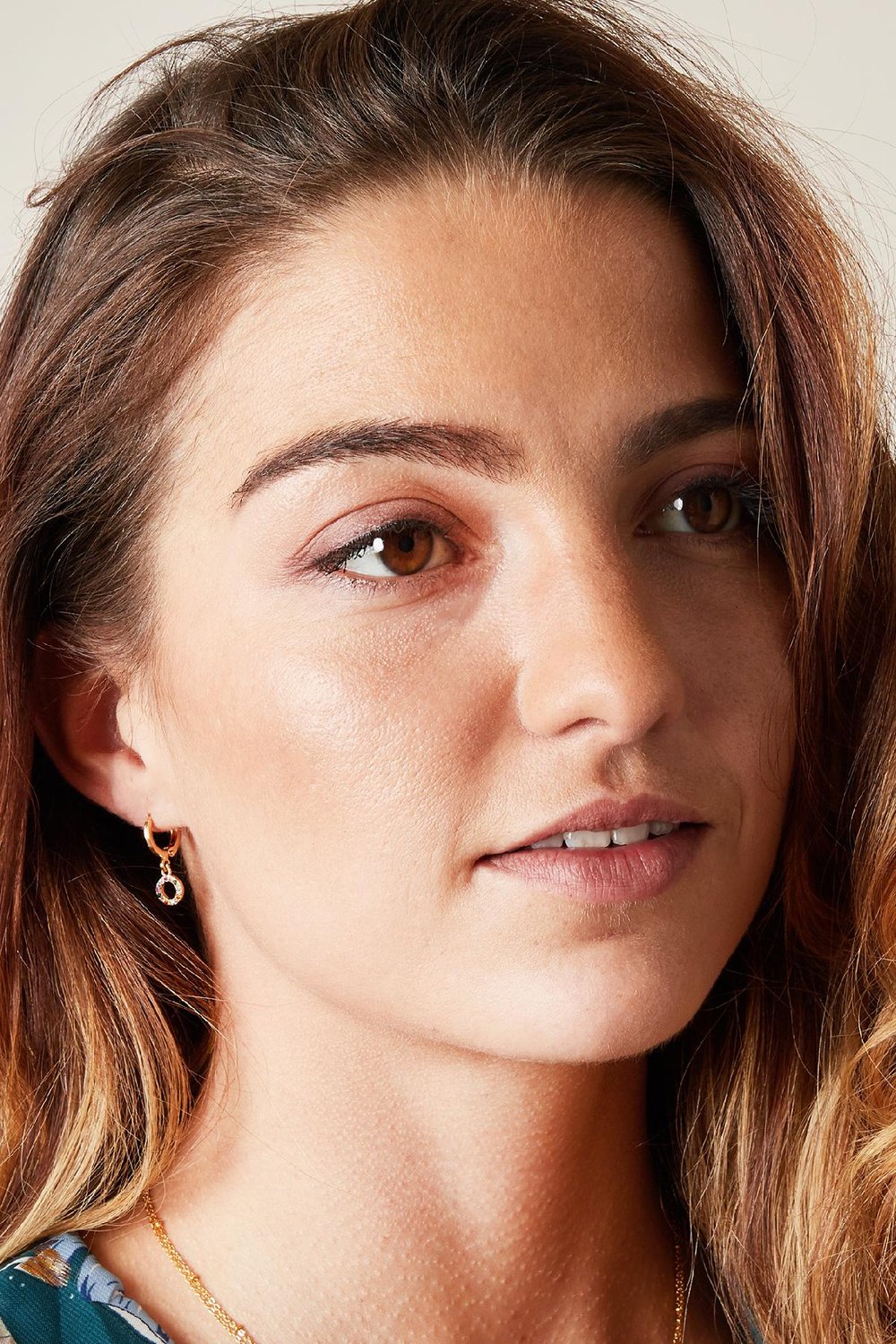 Oorbellen Sparkling Circle Zilver Koper Afbeelding3