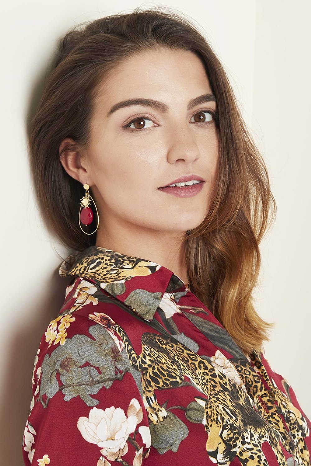 Earrings Ray of Light Red Stainless Steel Picture3