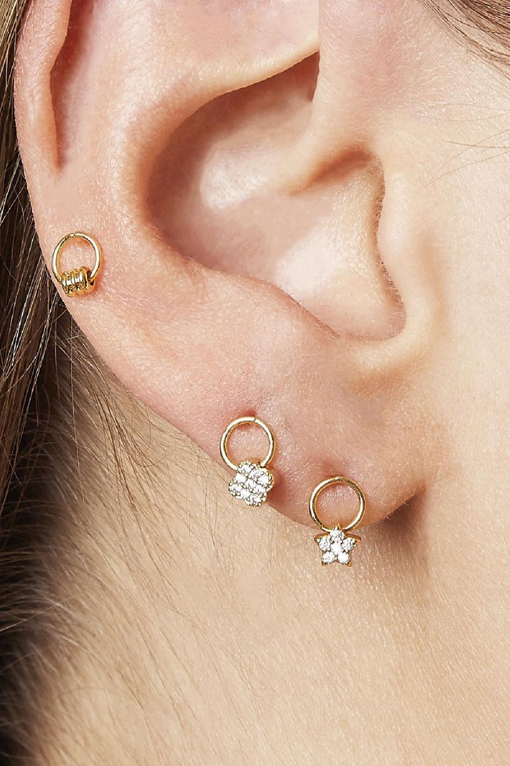 Earrings Tiny Roll Silver Color Copper Picture2