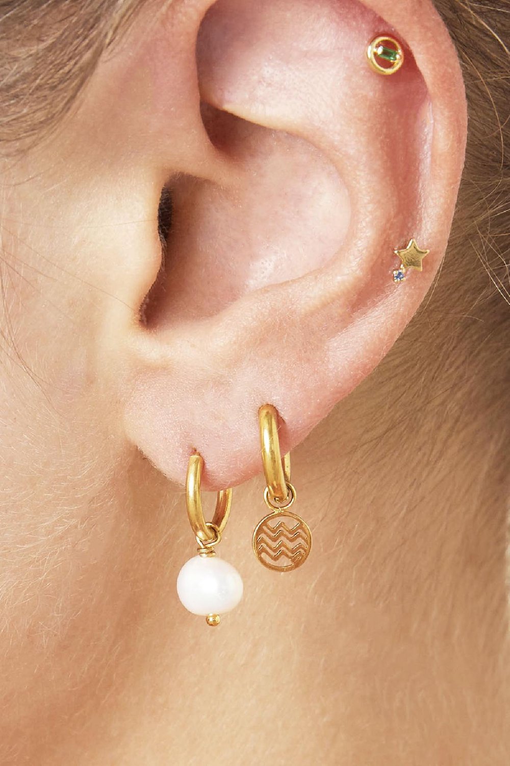 Earrings Wave Silver Color Stainless Steel Picture2